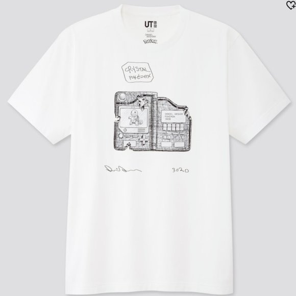 DANIEL ARSHAM X POKEMON T-Shirt Crystal Pokédex 3020 UNIQLO Size S New - Picture 1 of 7